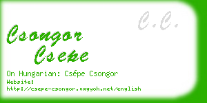 csongor csepe business card