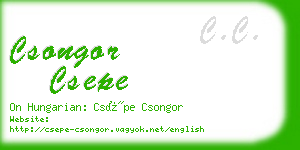 csongor csepe business card